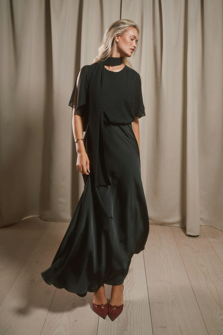 Neo Noir - Pelina Chiffon Dress 170899 - 100 - Black