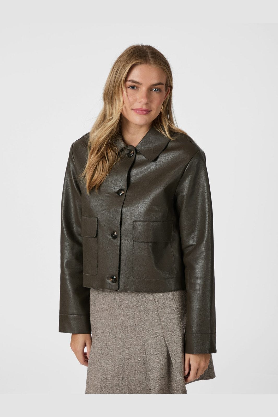 Neo Noir - Romana Faux Pu Jacket 164349 - 210 - Brown