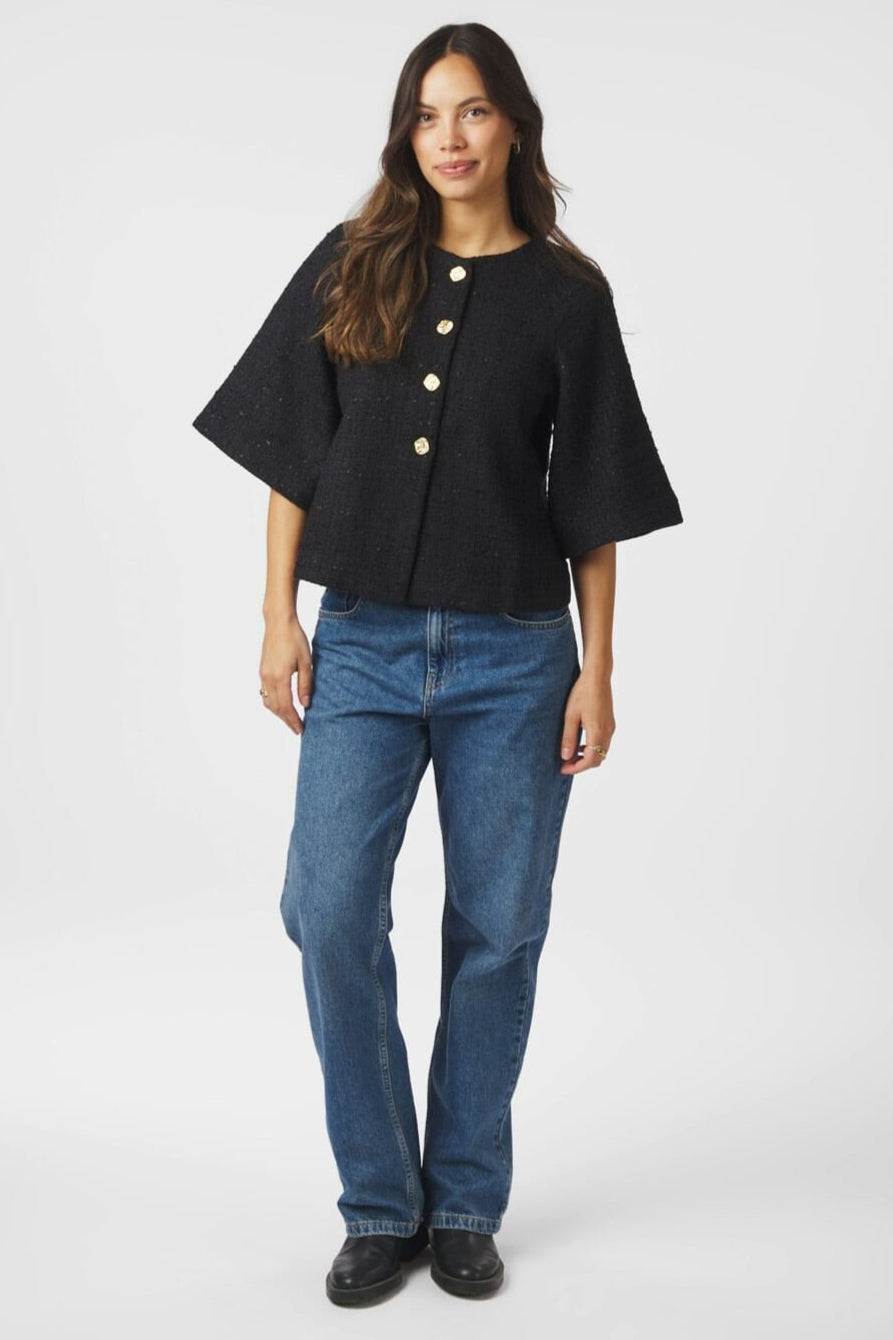 Neo Noir - Rosella Boucle Mini Jacket 166488 - 100 - Black