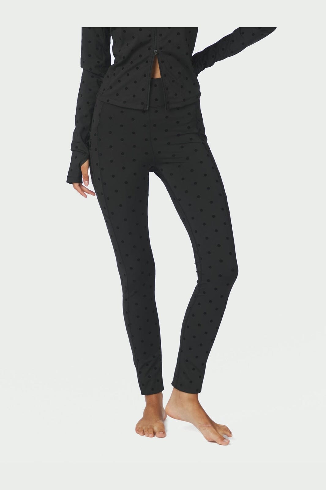 Neo Noir - Samie Pocket Dot Leggings 170723 - 100 - Black