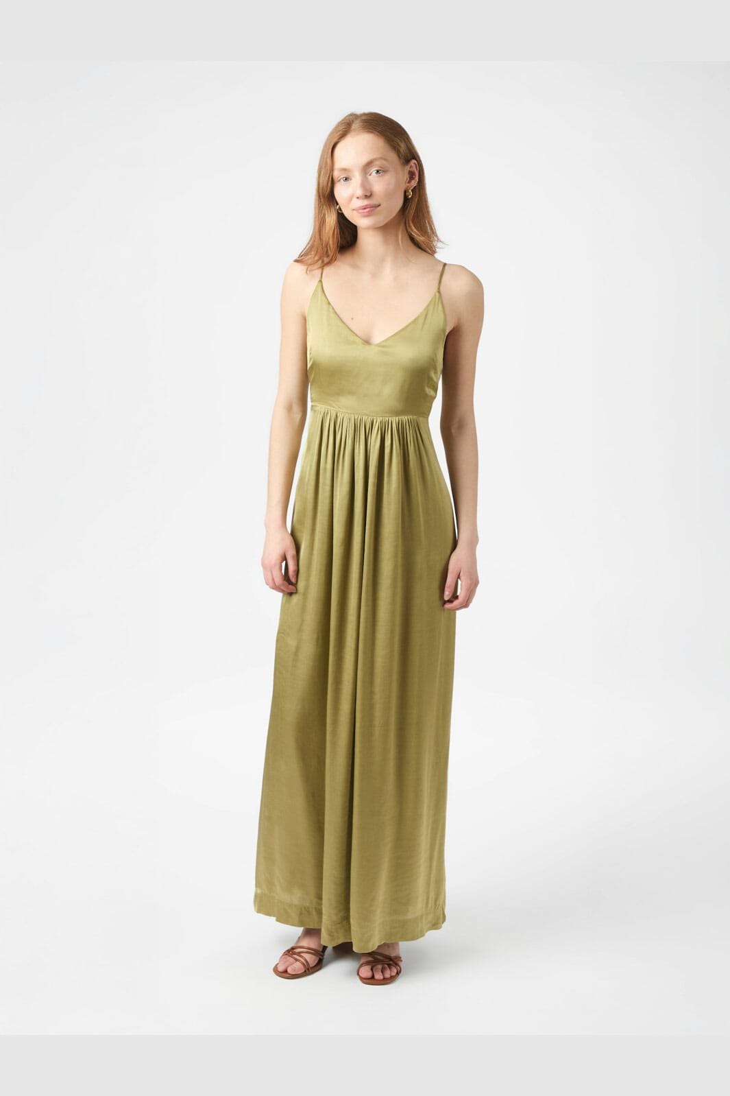 Neo Noir - Savani Long Soft Dress 166383 - 340 - Sage Green