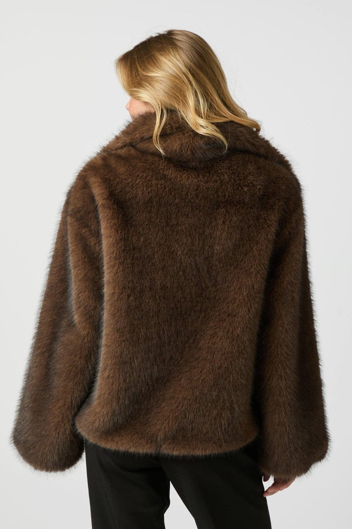 Neo Noir - Stephanie Faux Fur Jacket 162628 - 210 - Brown