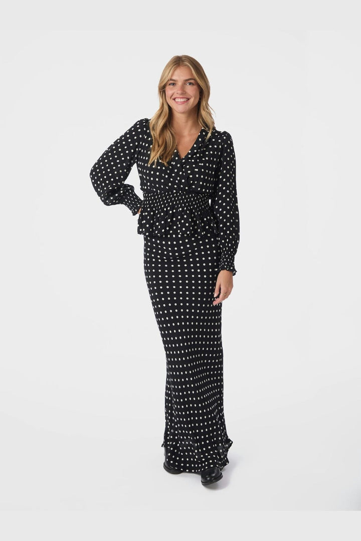 Neo Noir - Tamona Crepe Dot Blouse 167939 - 100 - Black