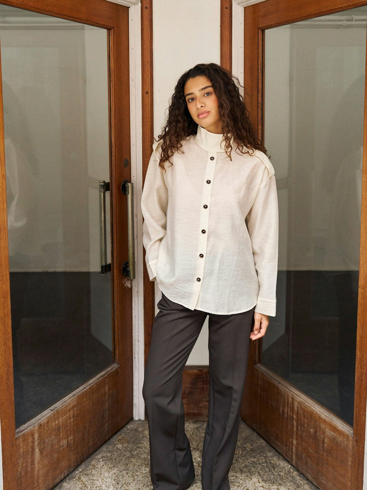 Neo Noir - Tracey Solid Shirt 169776 - 122 - Creme Skjorter 