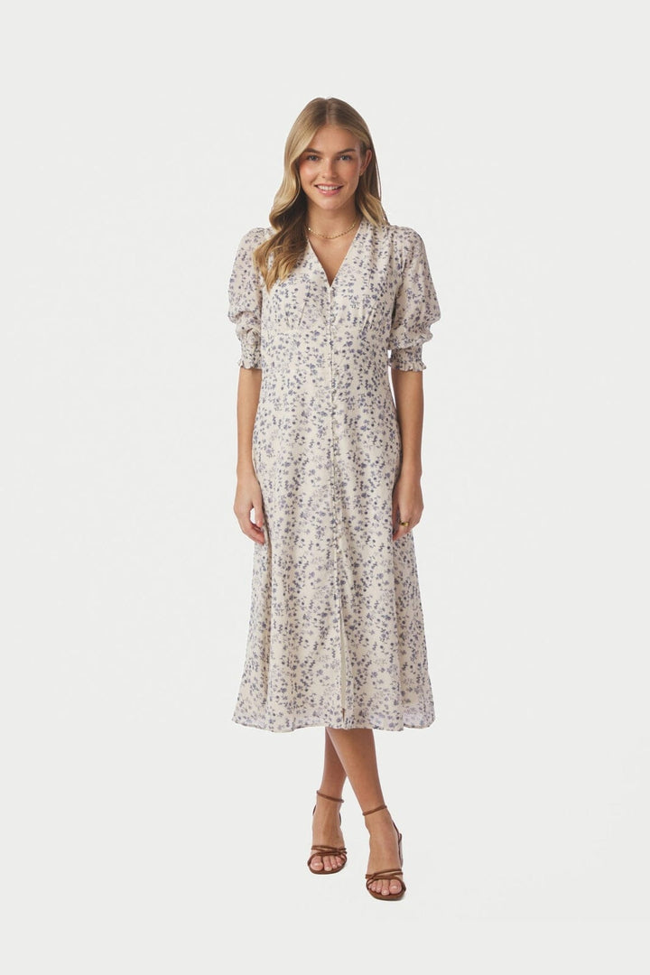 Neo Noir - Valley Structure Flower Dress 167925 - 121 - Off White