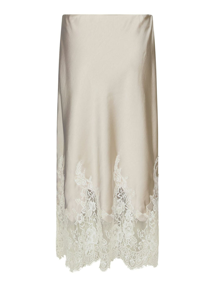 Neo Noir - Yelina Heavy Sateen Skirt 169332 - 720 - Champagne Nederdele 