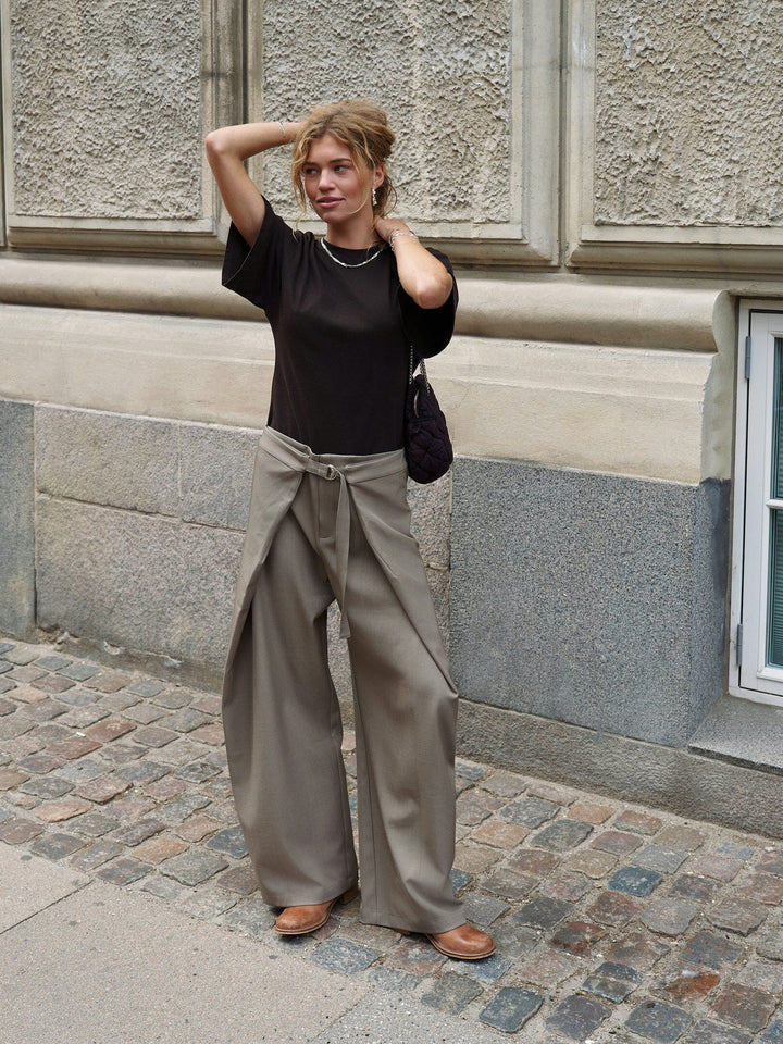 Neo Noir - Zanya Structure Pants 168319 - 214 - Taupe Bukser 
