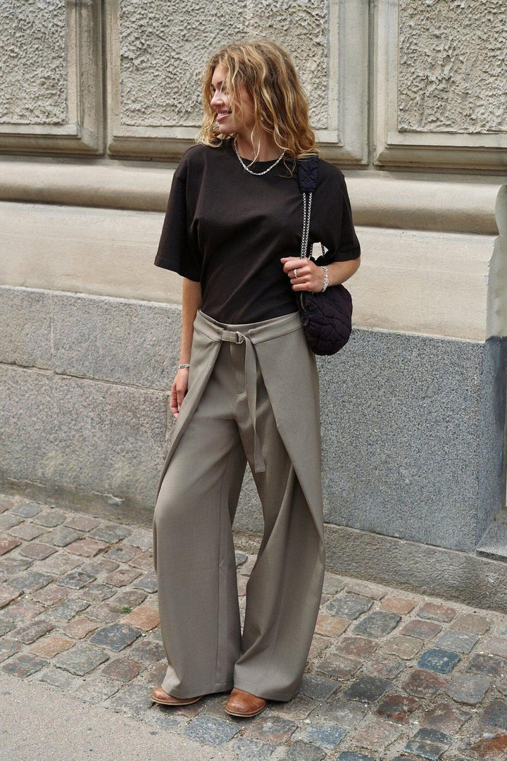 Neo Noir - Zanya Structure Pants 168319 - 214 - Taupe Bukser 