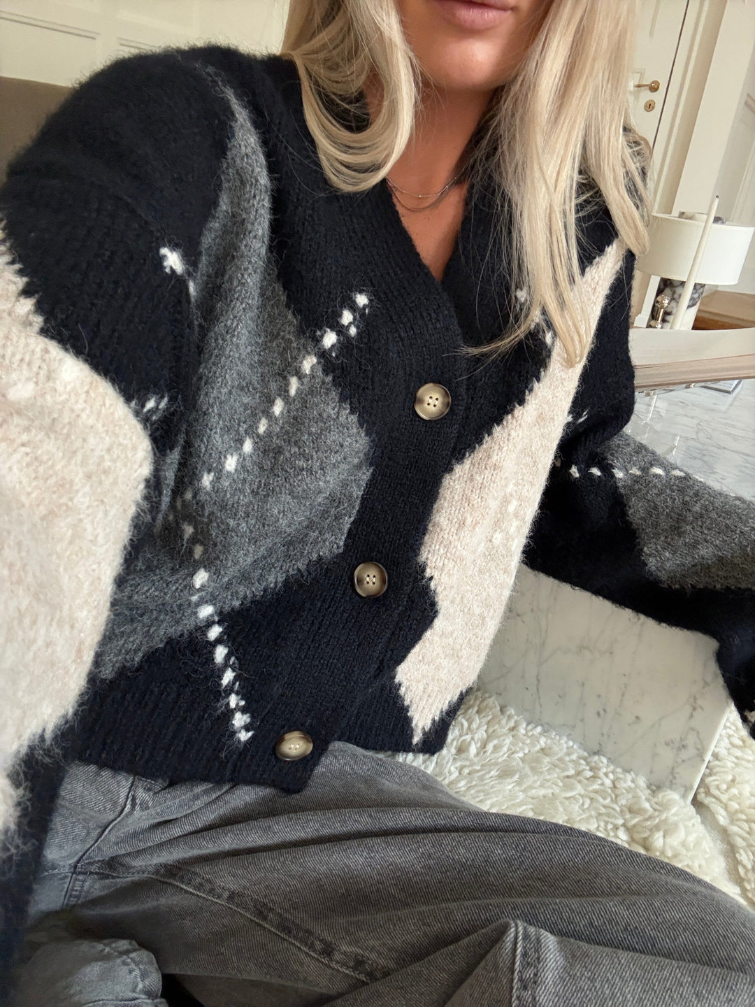 Noella - N-Laiana Knit Cardigan 14670002 - 670 - Navy Mix Cardigans 