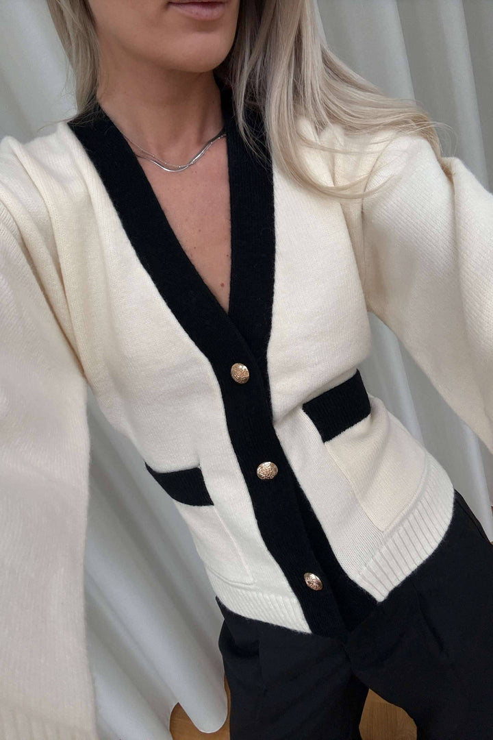 Noella - N-Lenyxette Knit Cardigan 13770004 - 028 - White Cardigans 