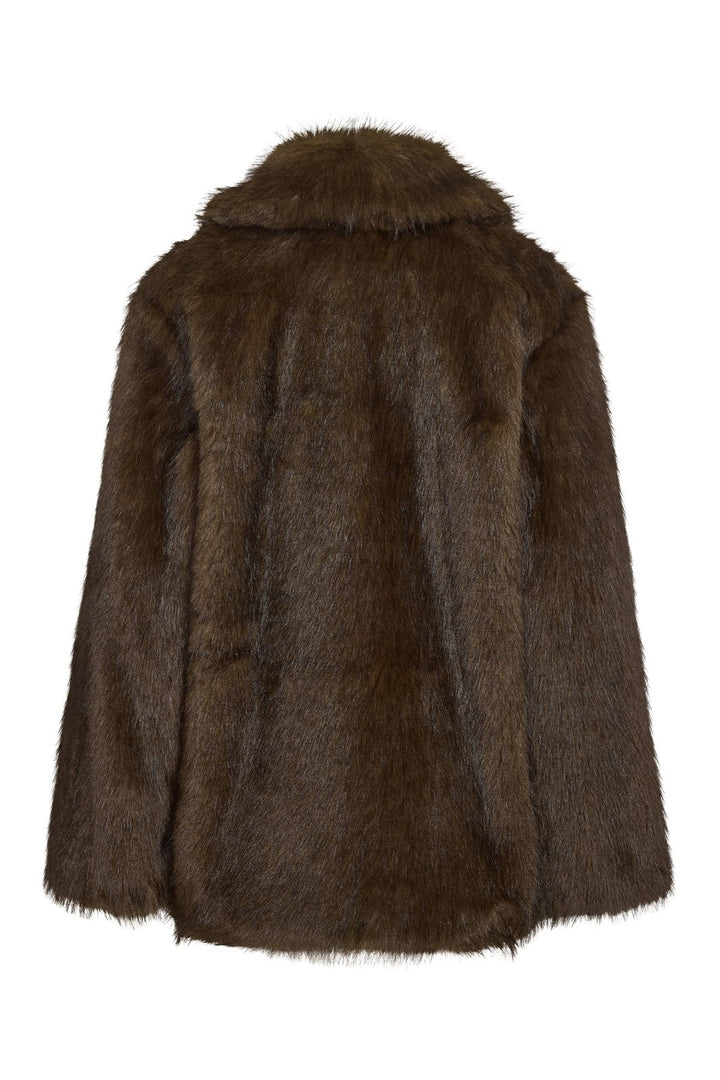 Noisy May - Nmaria Fur Jacket - 5075822 Chocolate Brown