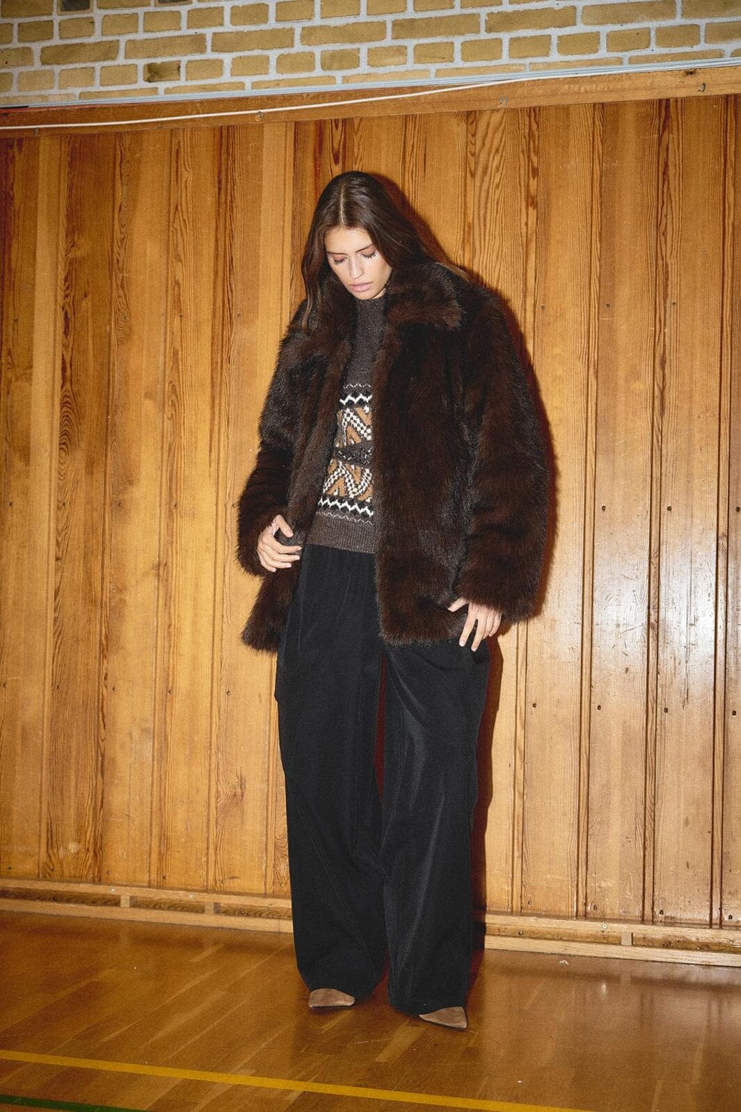 Noisy May - Nmaria Fur Jacket - 5075822 Chocolate Brown