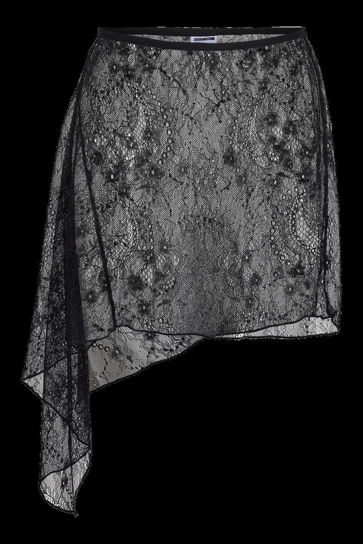 Noisy May - Nmida Elasticated Lace Skirt - 5097953 Black Nederdele 