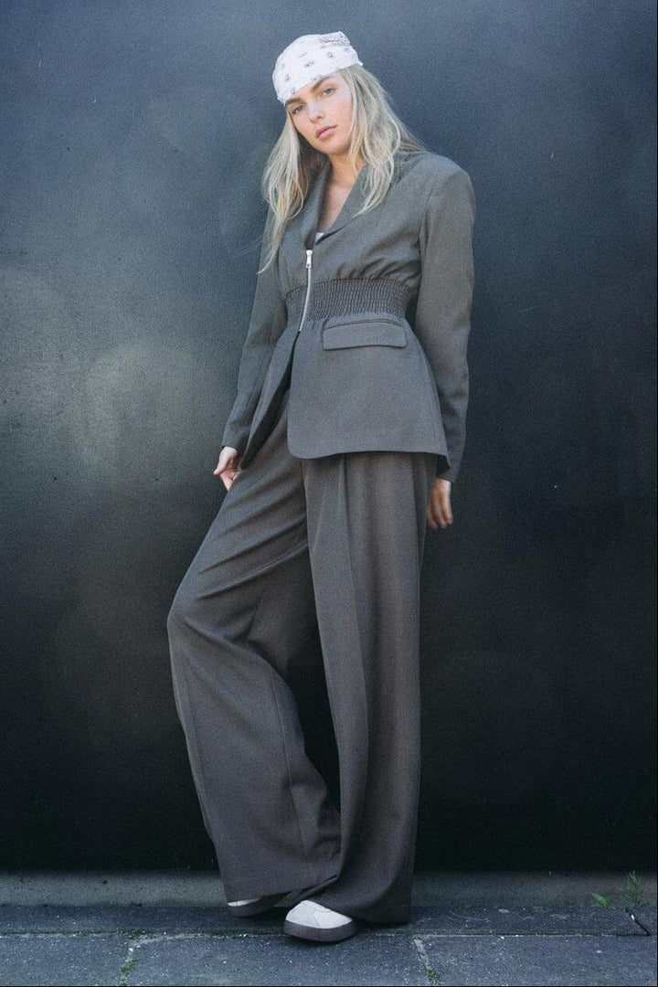 Noisy May - Nmiris N/W Tailored Pant - 4977573 Morel Melange