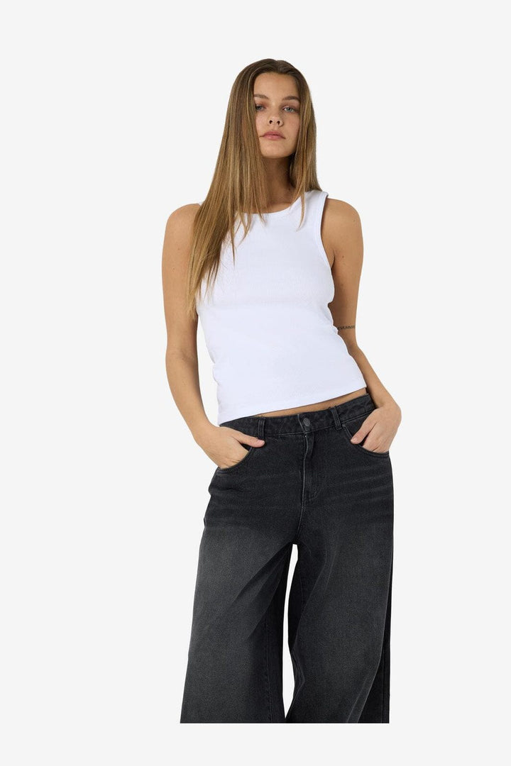 Noisy May - Nmmaya S/L Regular Tank Top - 4698569 Bright White