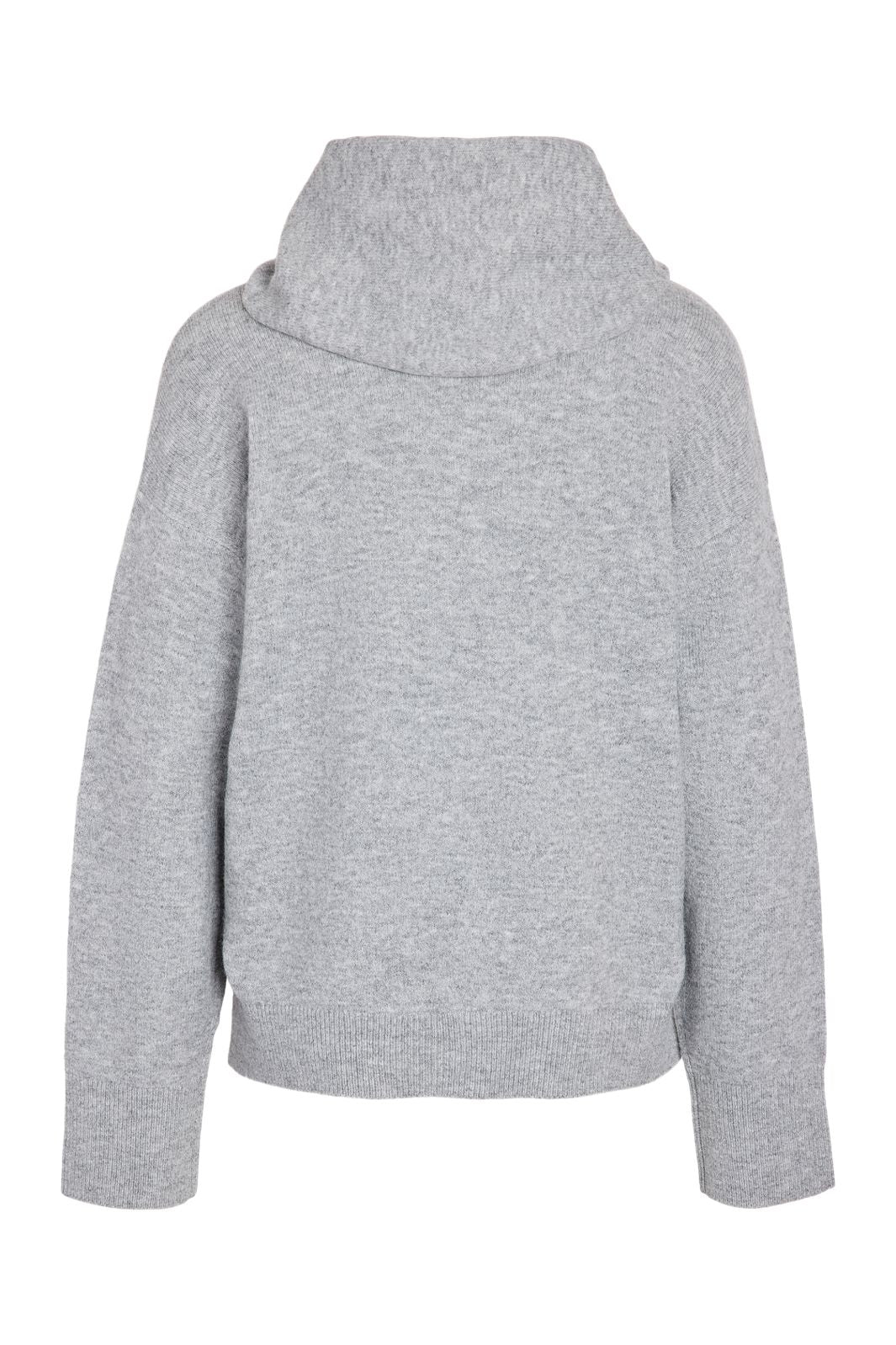 Noisy May - Nmsabrina L/S O-Neck Scarf Knit Top - 5263383 Medium Grey Melange