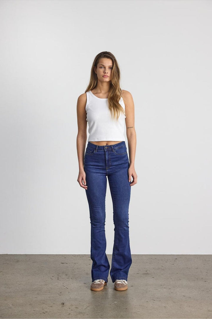 Noisy May - Nmsallie Flared Vi021Mb - 3706615 Medium Blue Denim