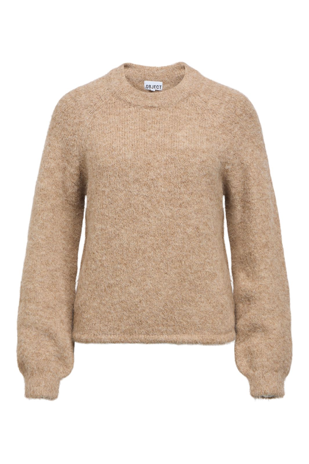 Object - Objasibe Saggia L/S Re Knit Pullover 147 - 5116747 Desert Taupe Melange