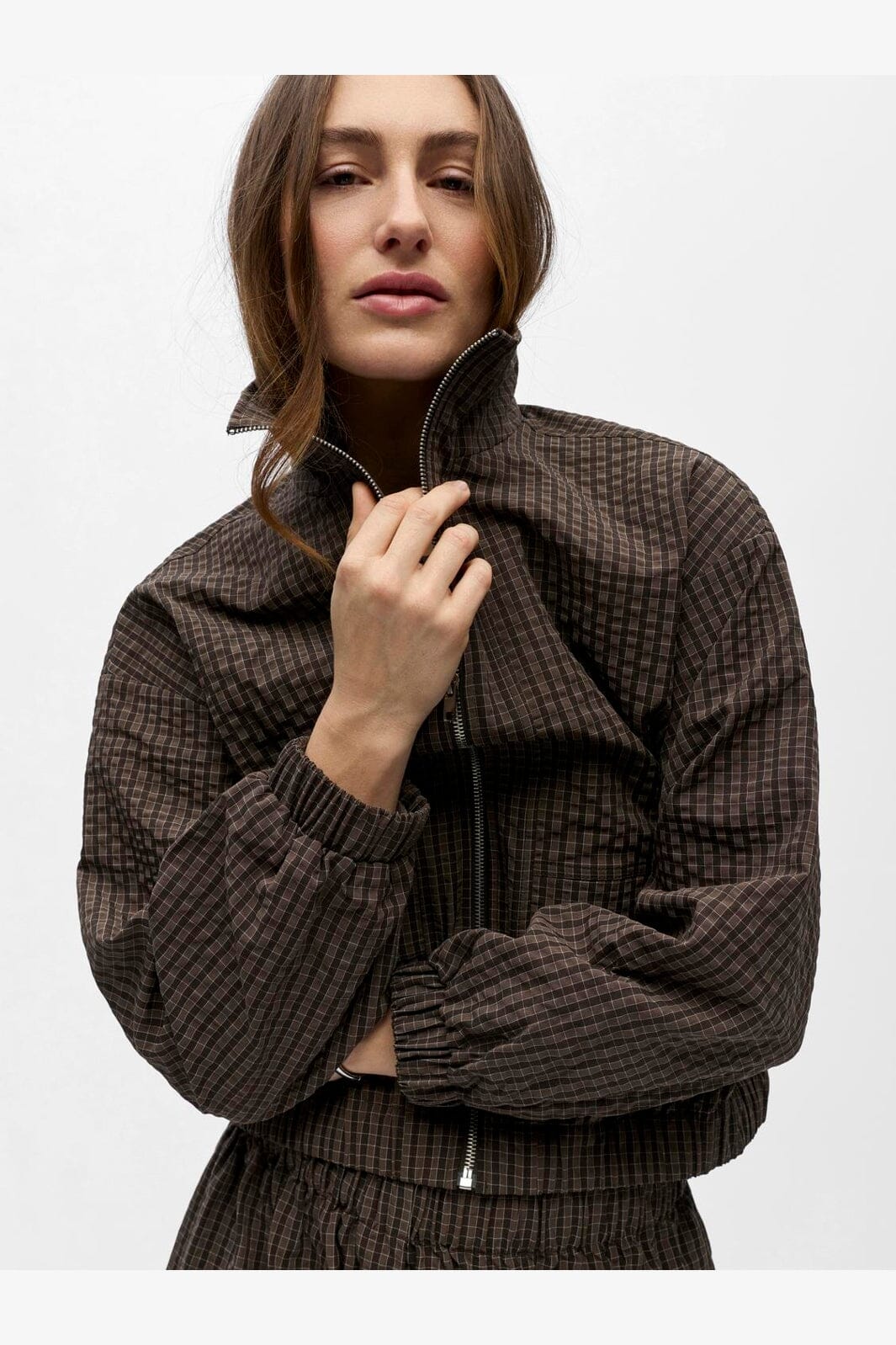 Object - Objlevi L/S Track Jacket - 5125454 Seal Brown Brown/White
