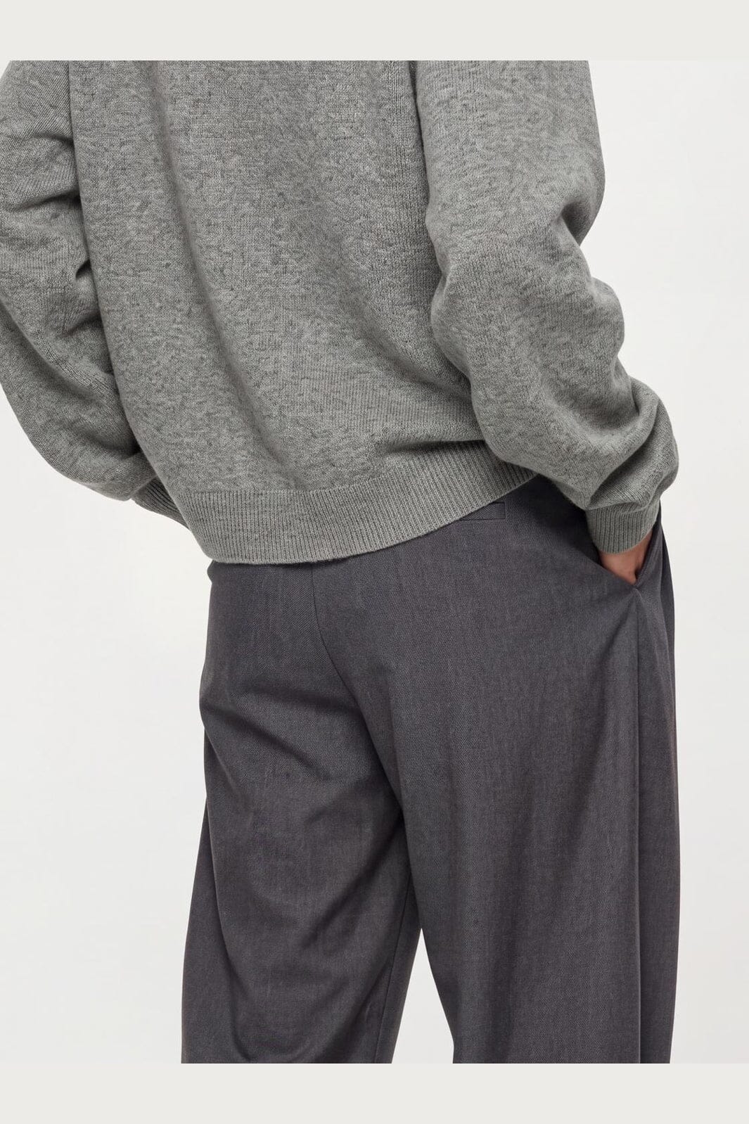 Object - Objlisa Ankle Barrel Pant - 5204278 Medium Grey Melange