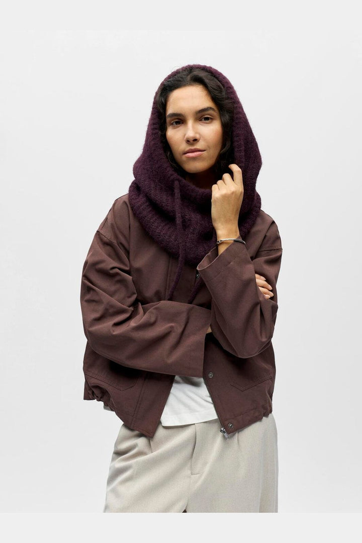 Object - Objmilu Knit Balaclava - 5112821 Mauve Wine Melange