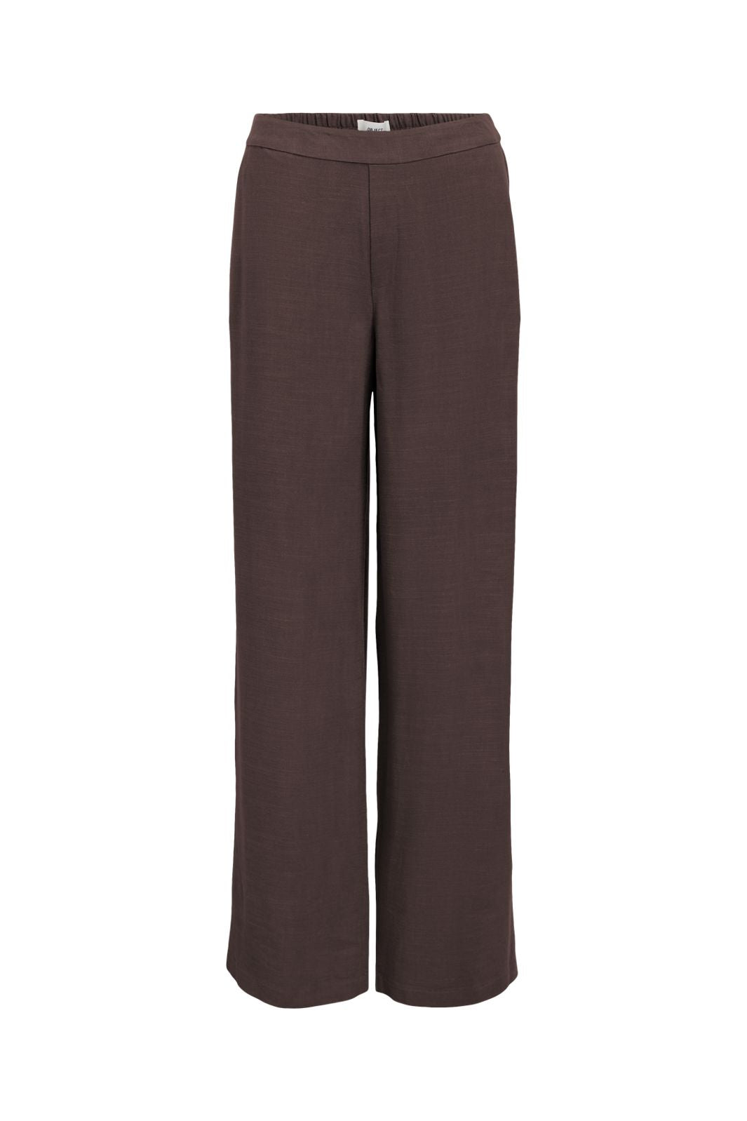 Object - Objsanne Aline Wide Pant - 4961492 Seal Brown