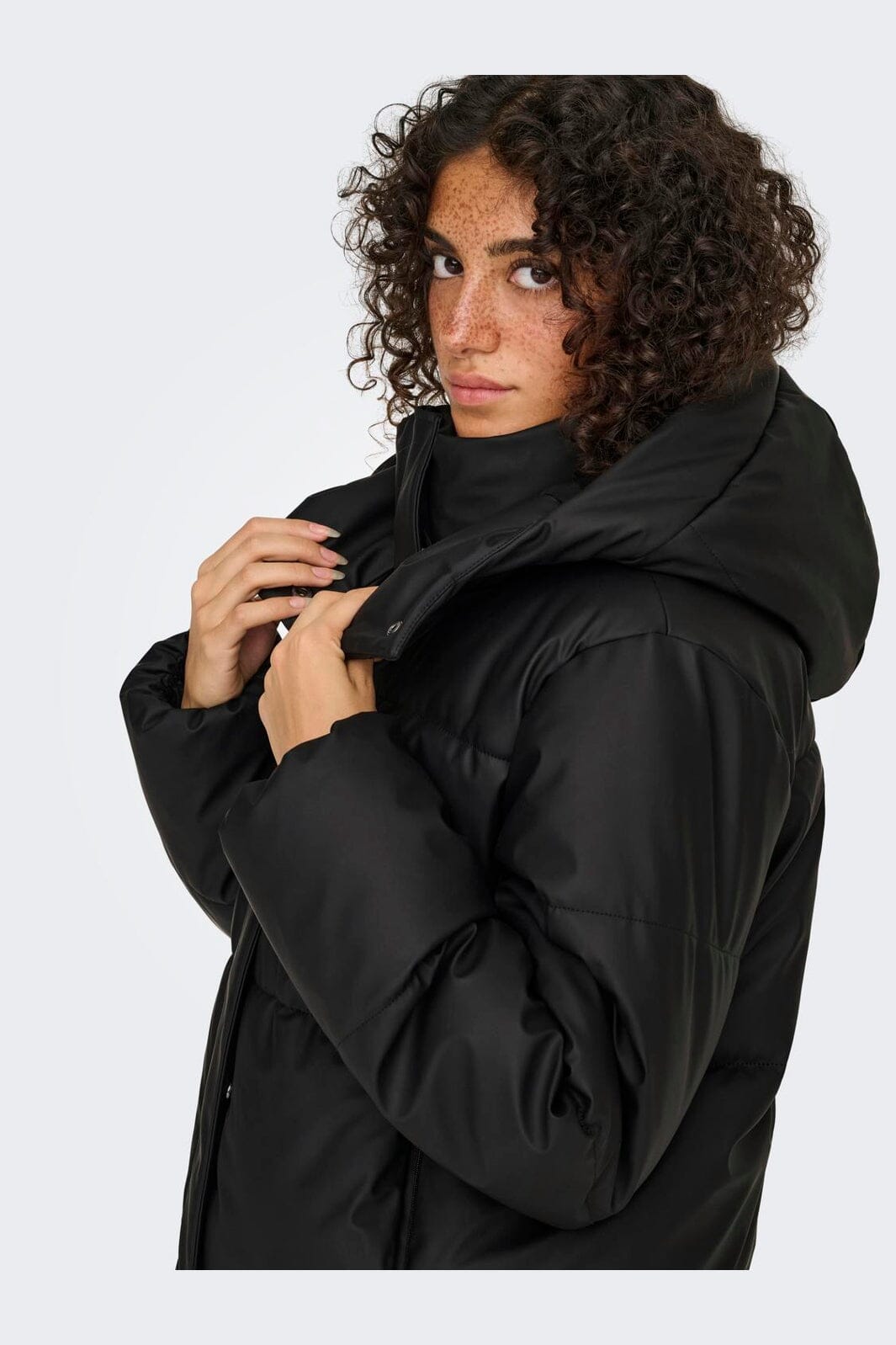 Only - Onlagnes Coated Puffer Jacket - 4924292 Black