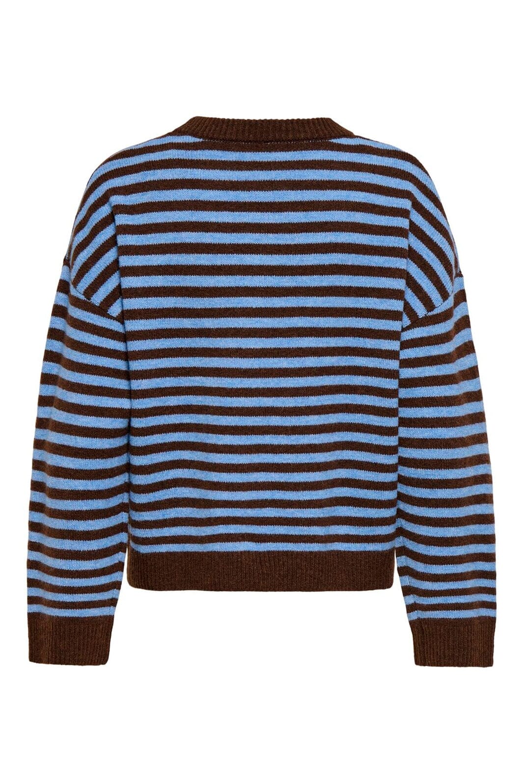Only - Onlalivia Ls O-Neck Stripe Nca Knt - 5124909 Downtown Brown Campanula