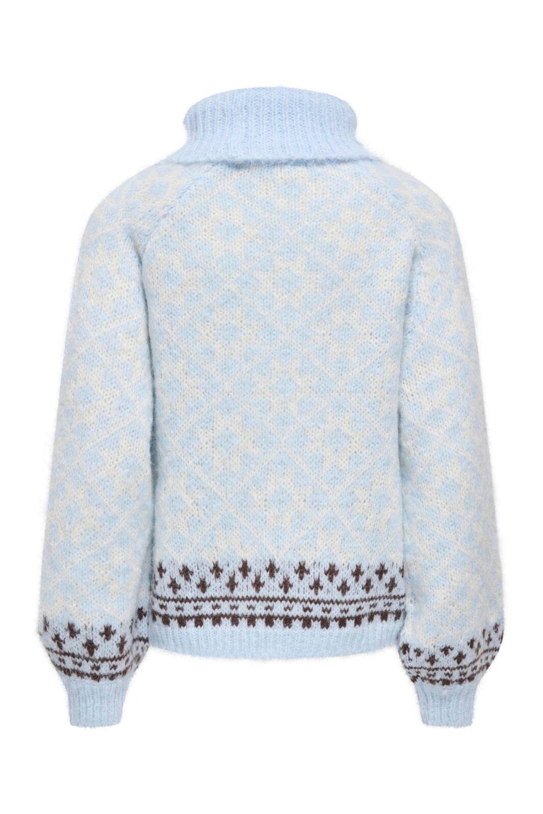 Only - Onlcaro Ls Rollneck Cc Knt - 5026023 Cashmere Blue Bitch/Coffee Bean