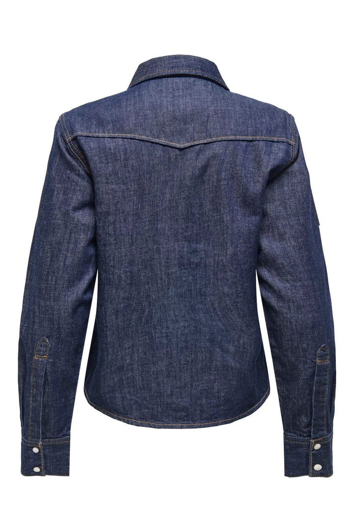 Only - Onlcharlize Ls Shirt Akm - 4918865 Dark Blue Denim Rinse