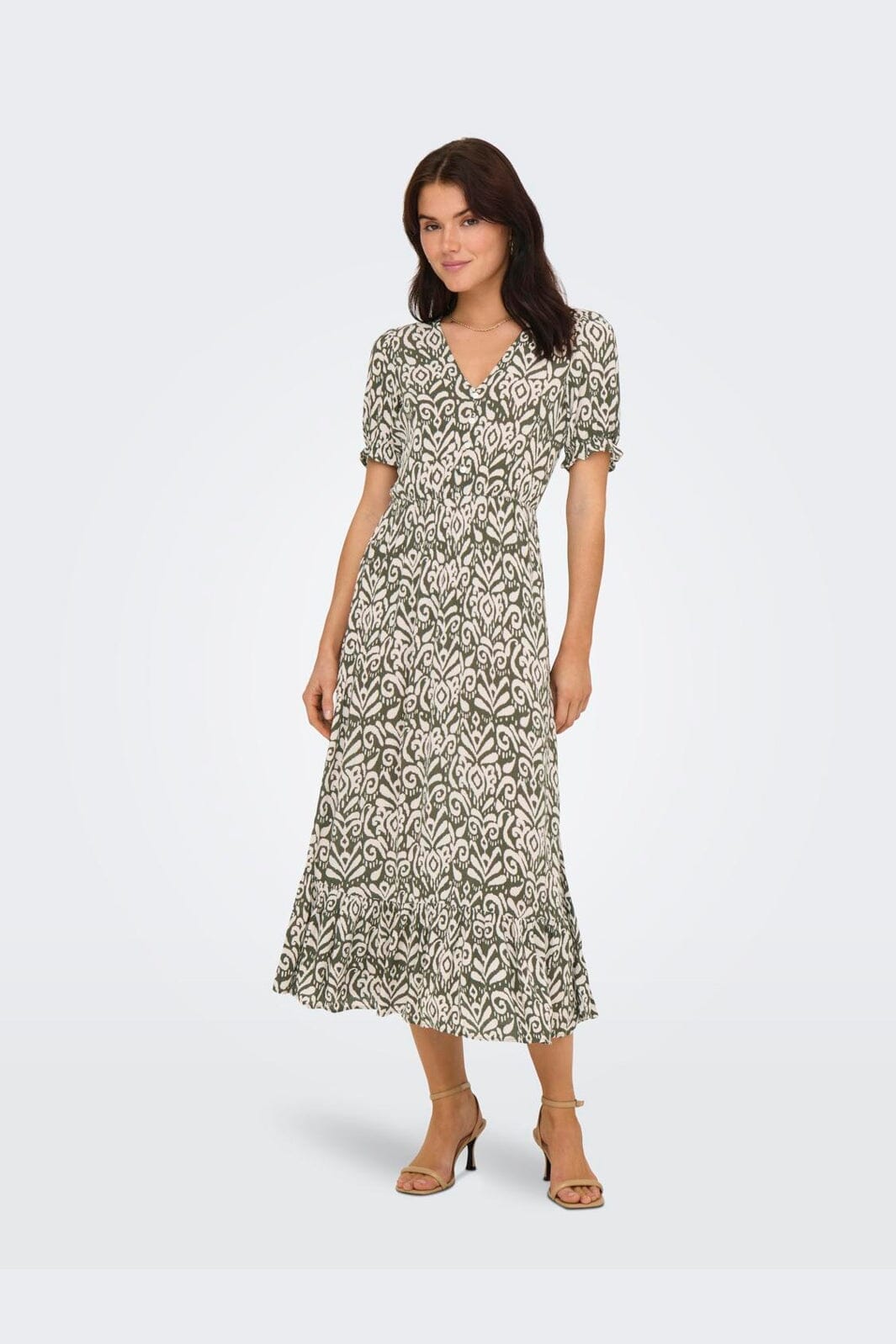 Only - Onlchianti S/S Long Dress - 4608772 Tarmac Kaja Graphic