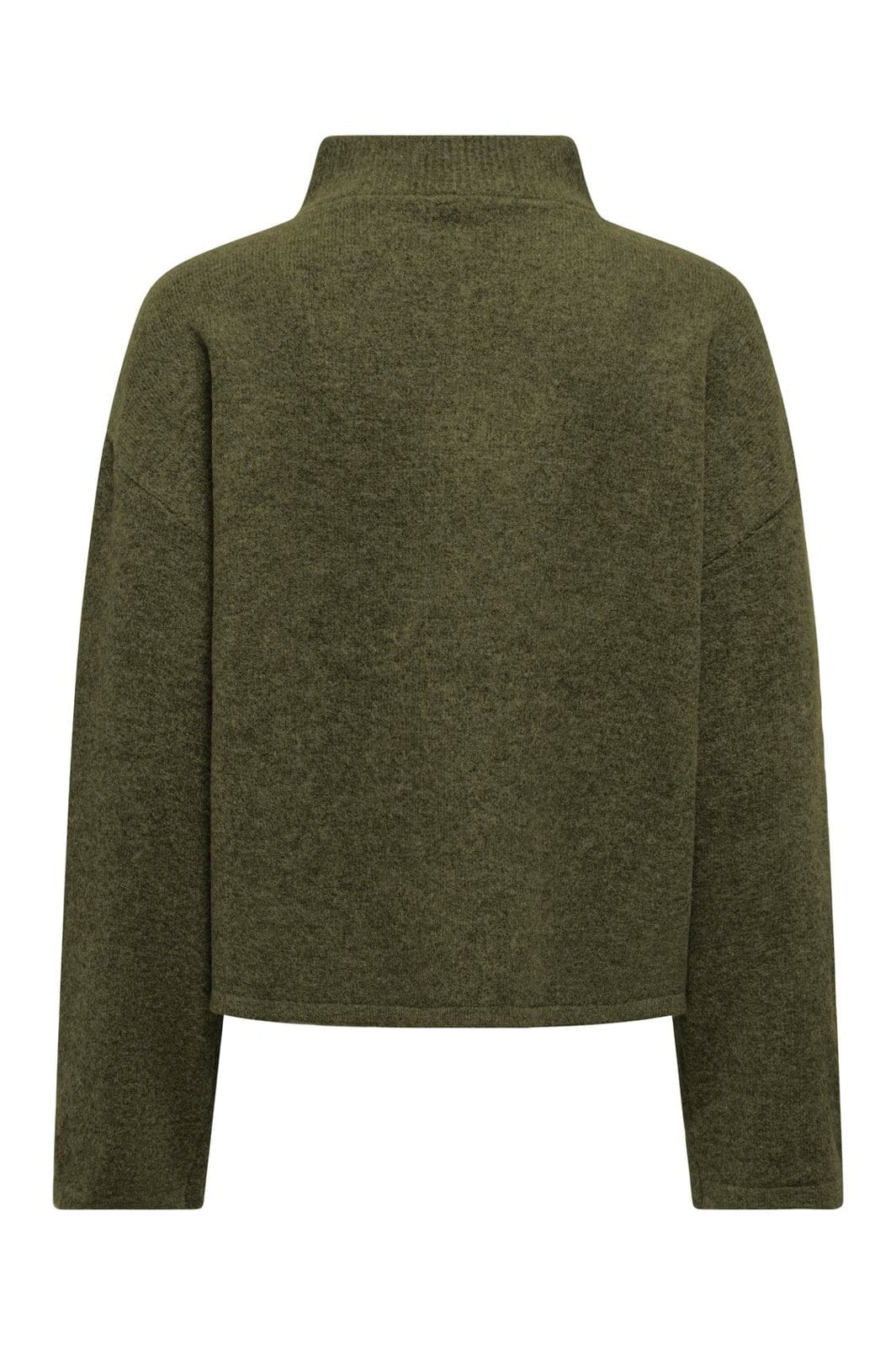 Only - Onlclara Ls Half Zip Knt - 5137517 Burnt Olive Melange/Silver Zip
