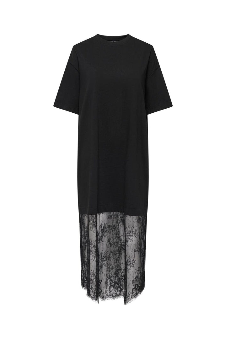 Only - Onlcliff S/S Tee Lace Dress - 5121531 Black
