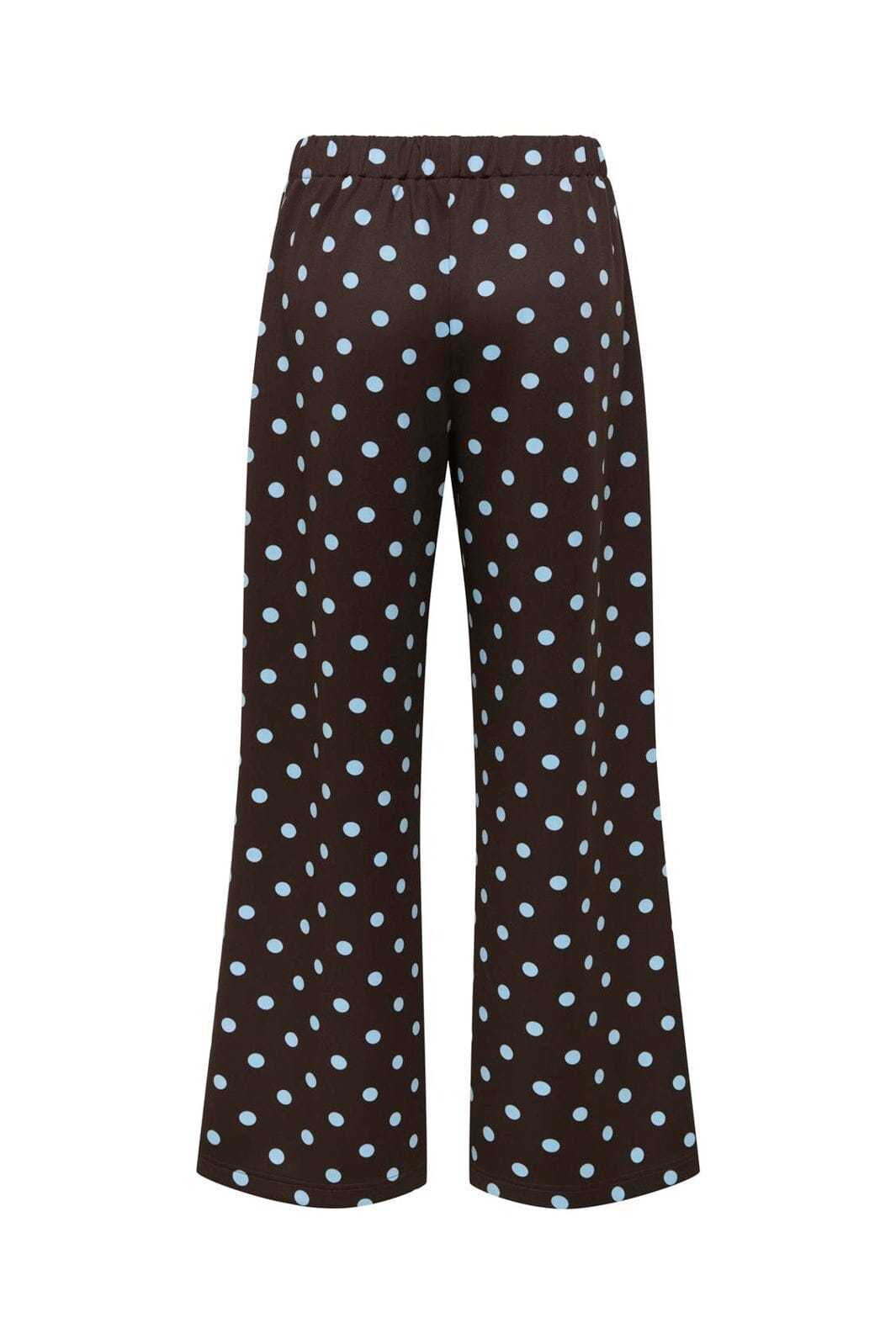 Only - Onldotier Panel Wide Pant - 5265242 Coffee Bean Cashmere Blue Dots + Panel