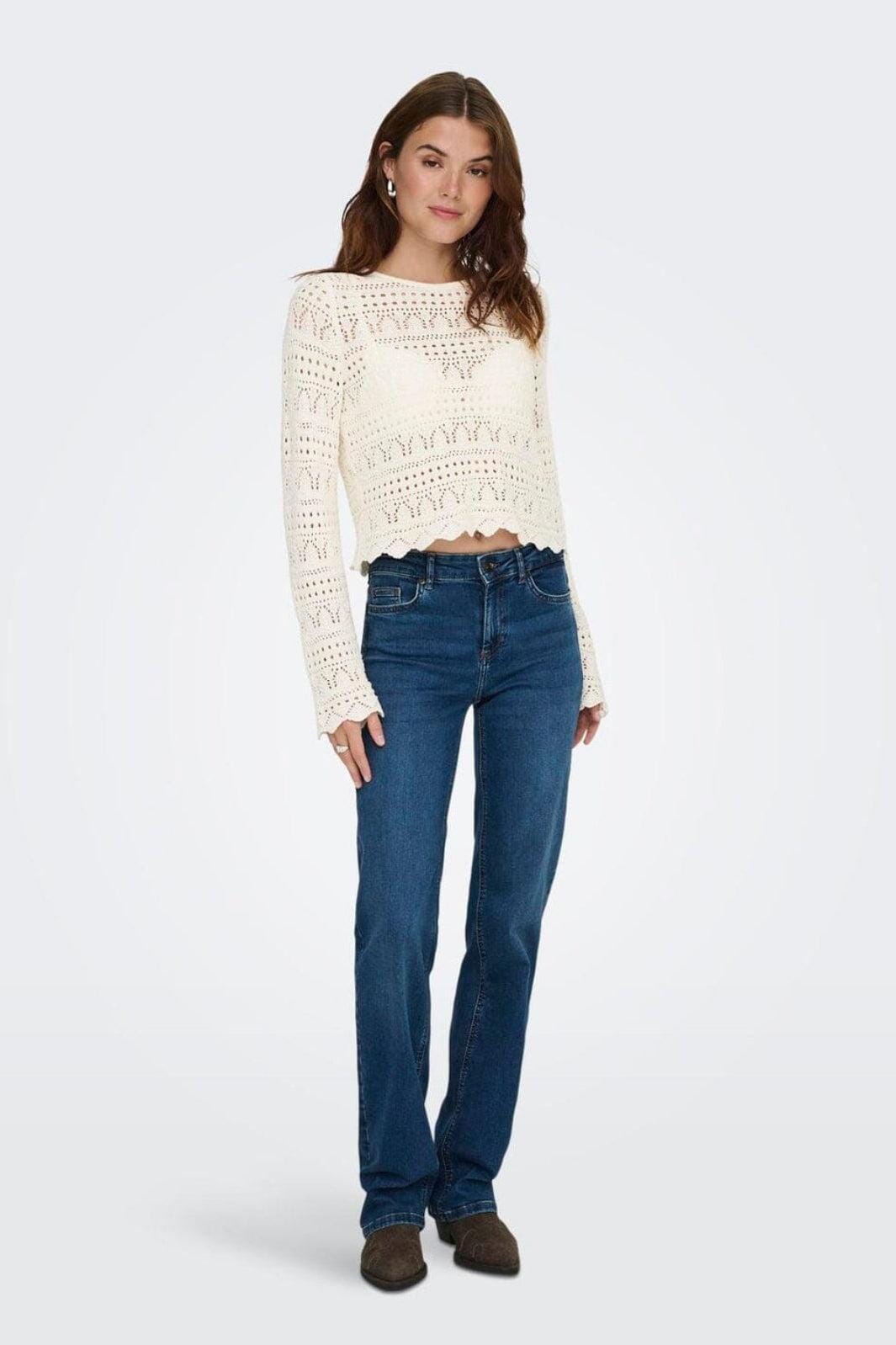 Only - Onlelke Life Ls Pullover Knt - 4901575 Birch