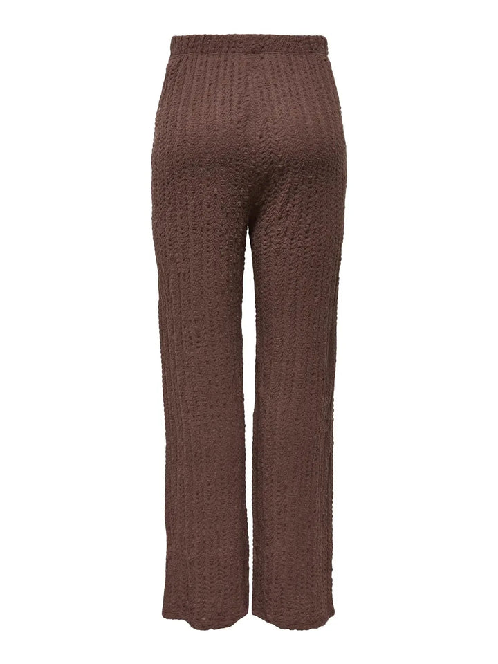 Only - Onlella Wide Pant - 4952854 Chocolate Martini Bukser 