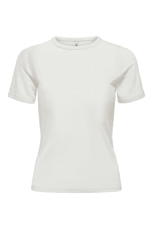 Only - Onlelli S/S Rib Top - 4941176 Cloud Dancer