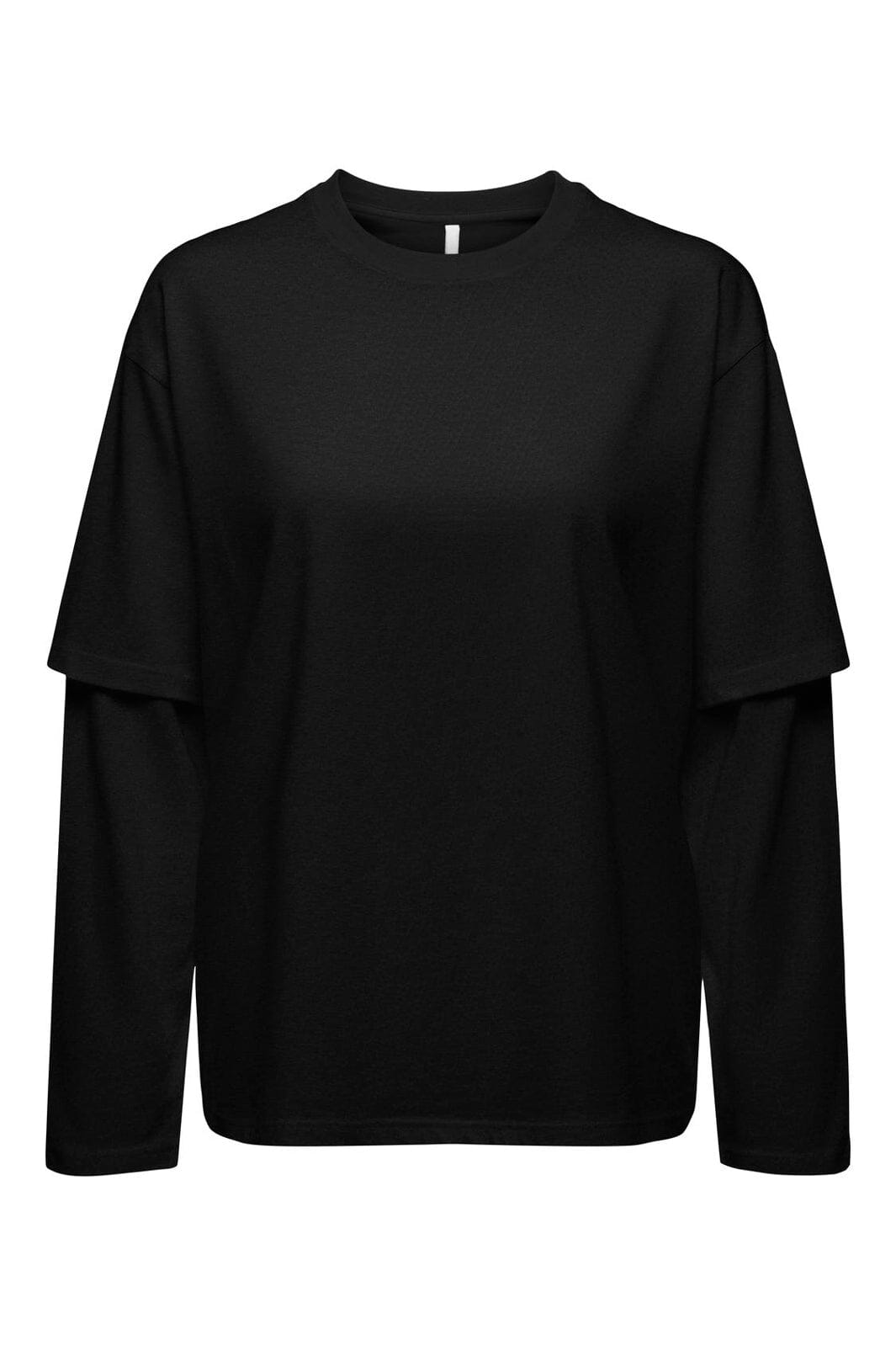 Only - Onlfreja L/S Stripe Double Top - 5193967 Black