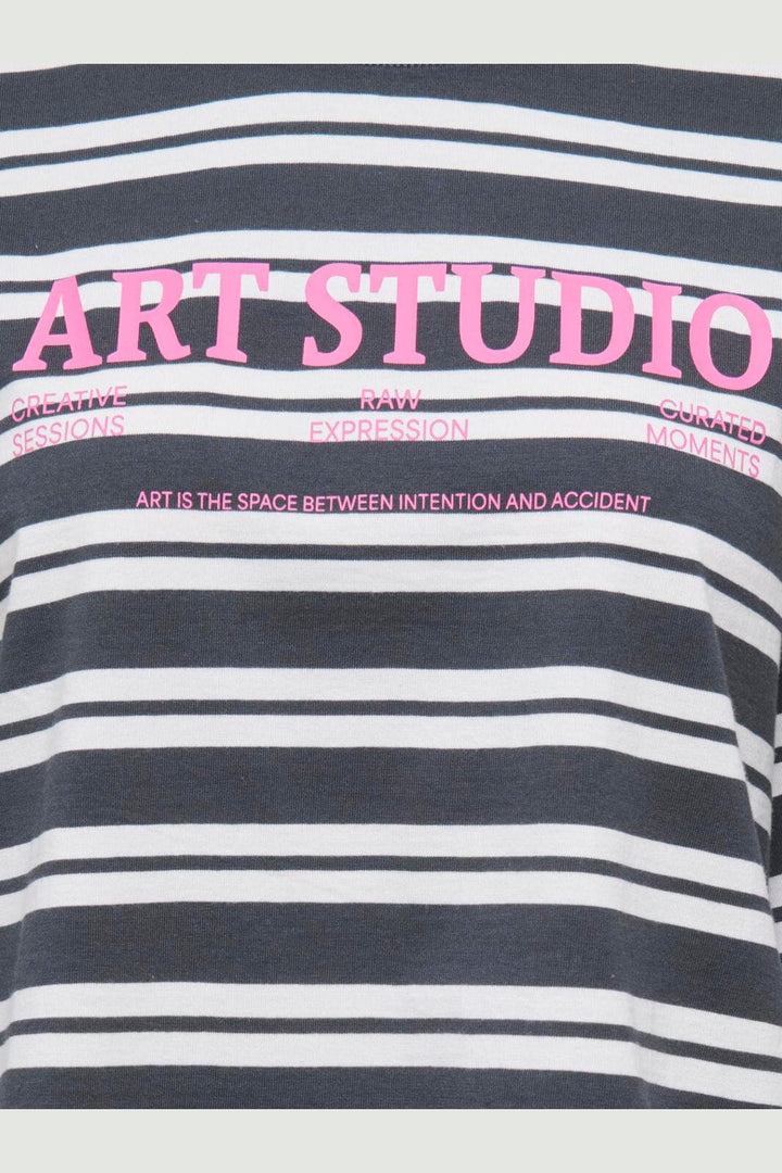 Only - Onlfreja L/S Stripe Top Cc - 5128181 Phantom Freja New Autumn (Cd) + Art Print