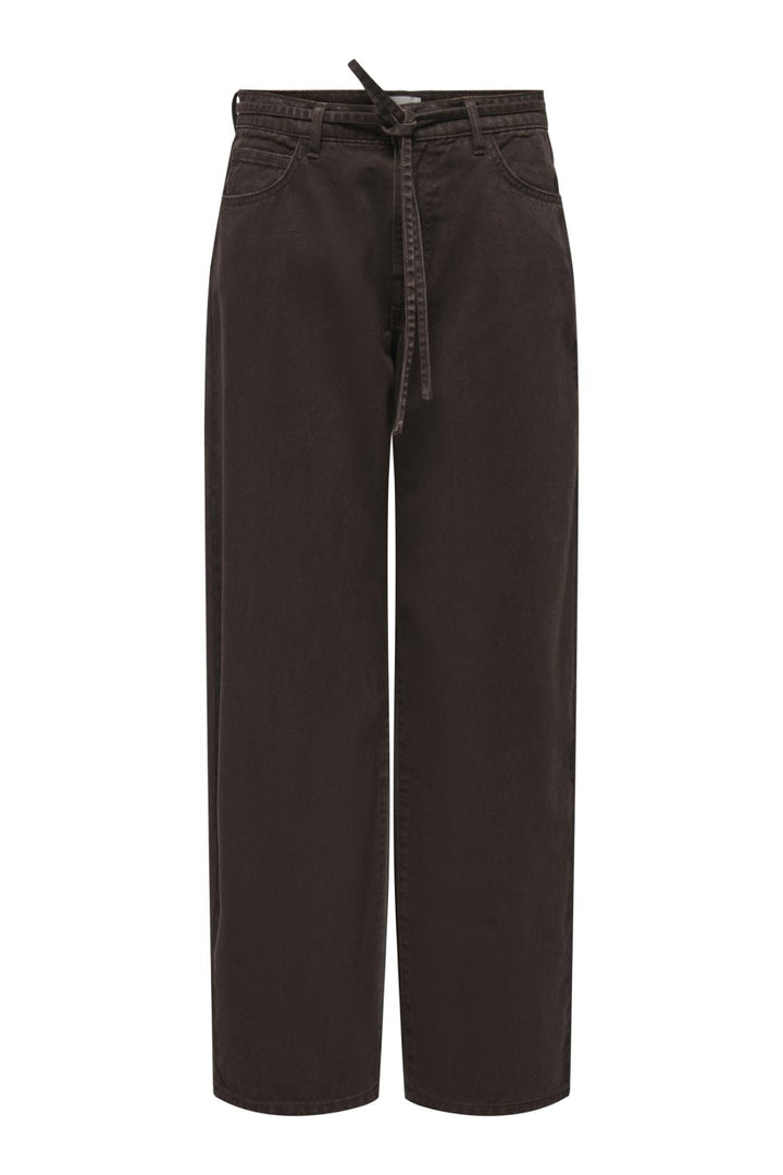 Only - Onlgianna Straight Brown Dot - 4975471 Dark Brown Denim Jeans 