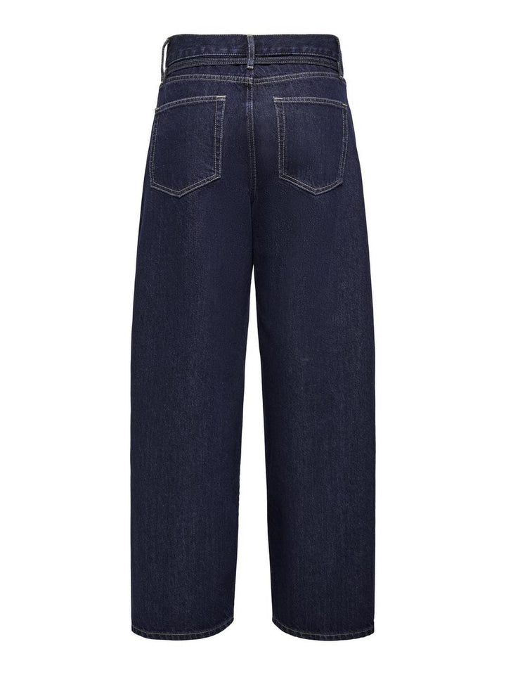 Only - Onlgianna Straight Dot630 - 4889930 Dark Blue Denim Rinse