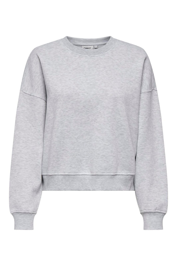 Only - Onlhappy L/S Crew Neck Swt - 5199520 Light Grey Melange