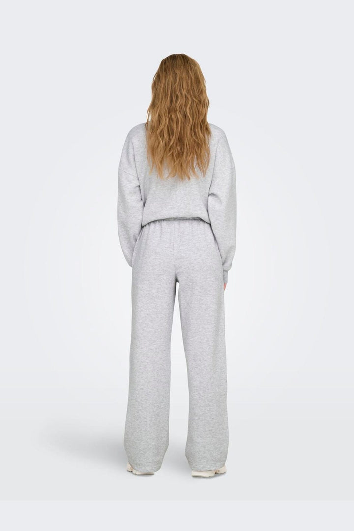 Only - Onlhappy Straight Pant Swt - 5199578 Light Grey Melange