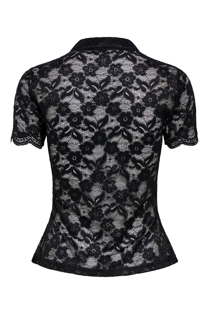 Only - Onlidi S/S Lace Top - 5249397 Black