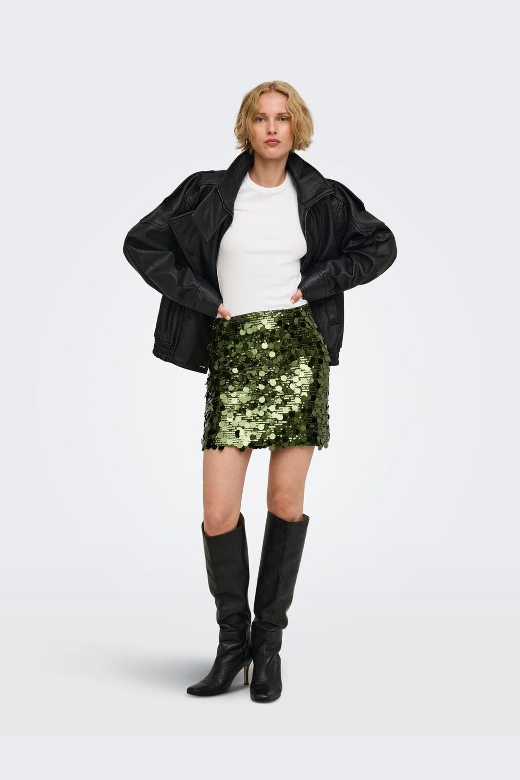 Only - Onljadel Sequins Skirt - 5172376 Sphagnum W. Sphagnum Sequins