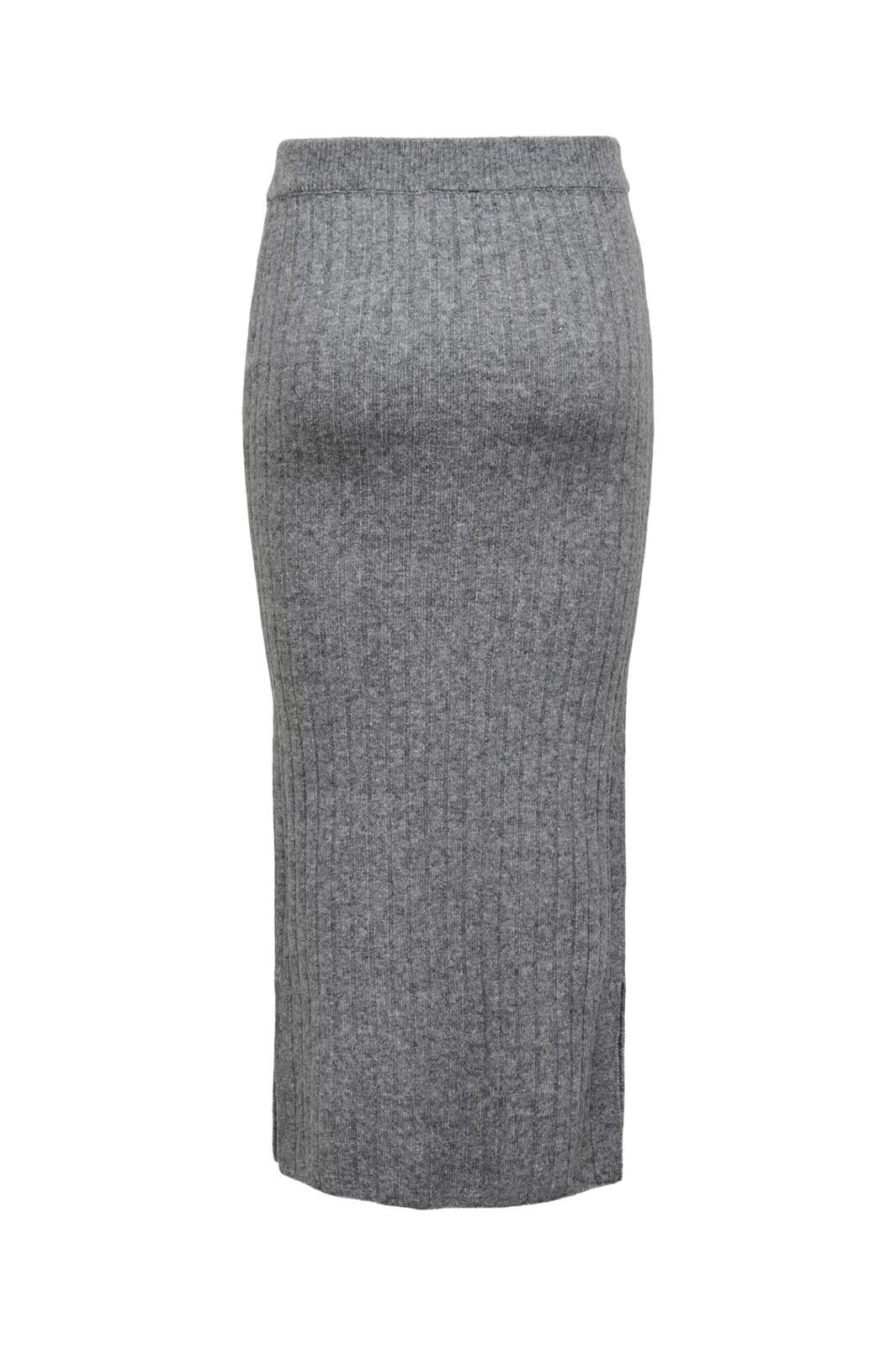 Only - Onljeanett Life Rib Long Skirt Cc Knt - 4774521 Medium Grey Melange