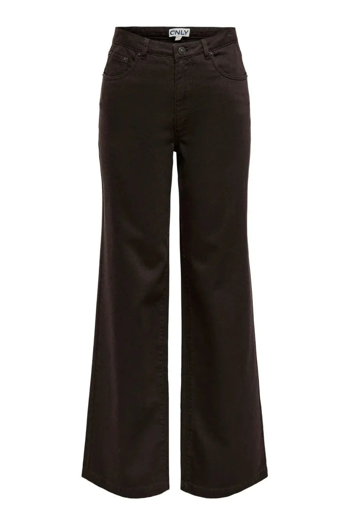 Only - Onljuicy-Soft Wide Pant - 5003385 Black Coffee Bukser 