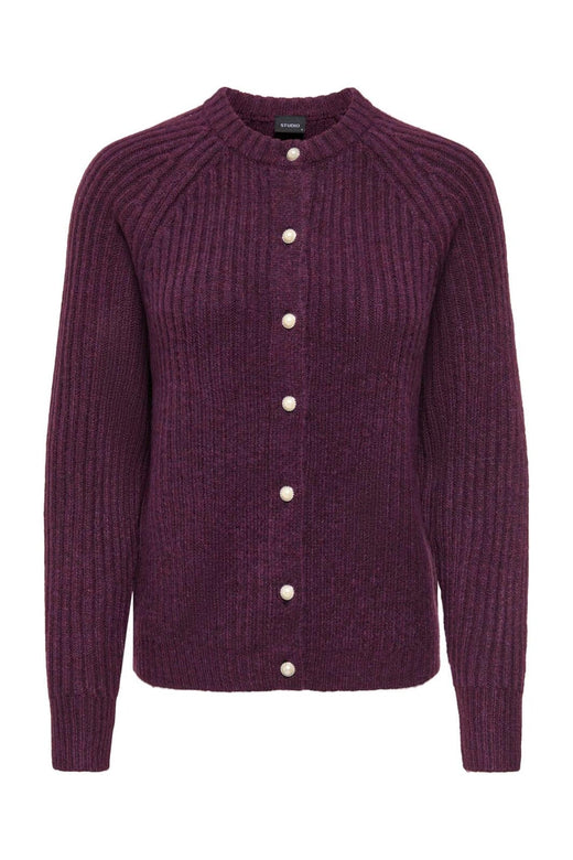 Only - Onlkalibu L/S Cardigan Knt - 5109876 Mauve Wine Melange