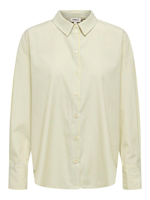 Only - Onlkiri Ls Shirt Ox - 4981575 Cloud Dancer W. Lemon Meringue