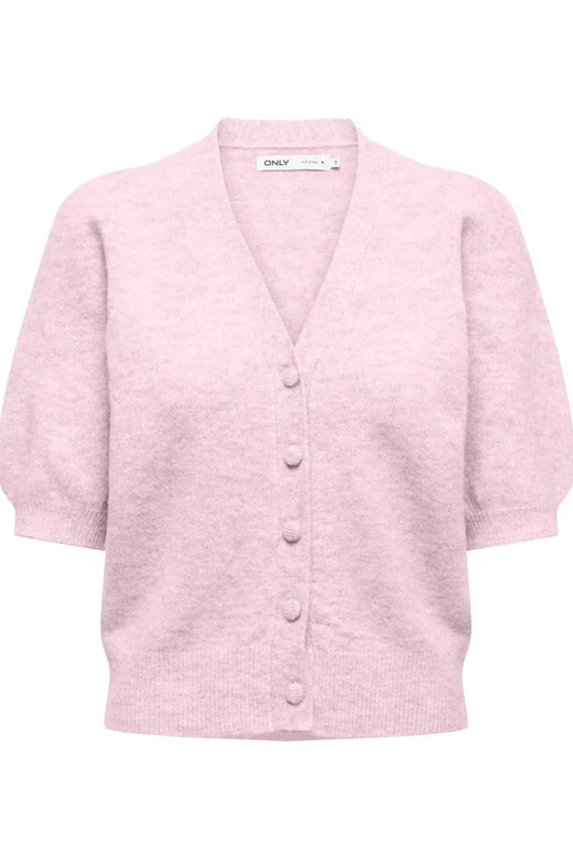 Only - Onlliva V-Neck S/S Cardigan Knt - 4975690 Potpourri Melange Cardigans 